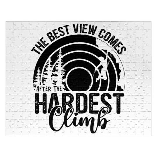 The Best View Comes When Hiking, Mountaineering Jigsaw Puzzles