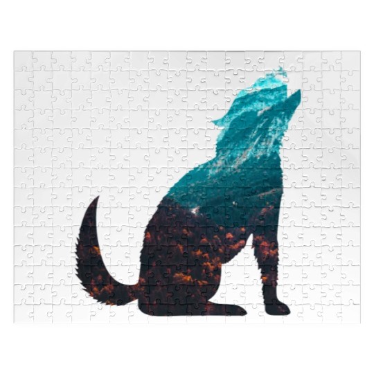 The Wilderness calls Wolf Mountains Forest Nature Jigsaw Puzzles