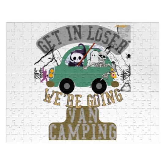 Get in loser we're going van camping Jigsaw Puzzles