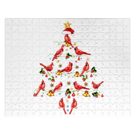 Cardinal Bird Ornament Decoration Christmas Tree Jigsaw Puzzles