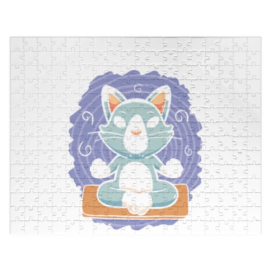 Serenity Cat Yoga Cat Owner Meditation Yoga Fan Jigsaw Puzzles