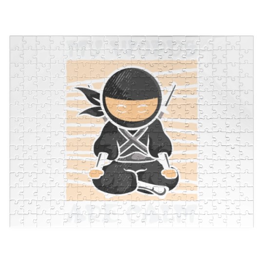 Serenity Ninja Fan Calm Yoga Lover Peaceful Jigsaw Puzzles