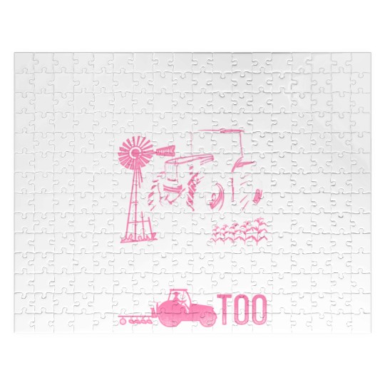 Farming Farmer Girl Tractor Jigsaw Puzzles