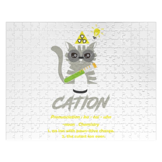 Chemistry Science Geek Cation Chemistry Cat Jigsaw Puzzles