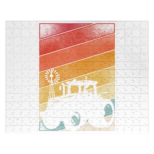 Farming Farmer Retro Tractor Jigsaw Puzzles
