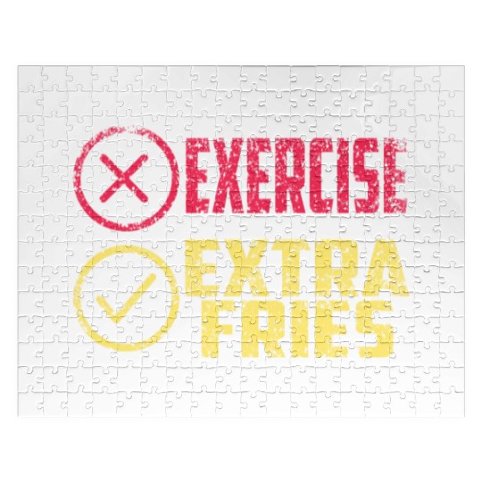 Exercise Extra Fries Chips Workout Gym Jigsaw Puzzles