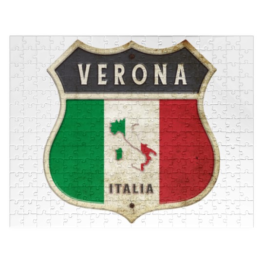 Verona Italy coat of arms flags design Jigsaw Puzzles
