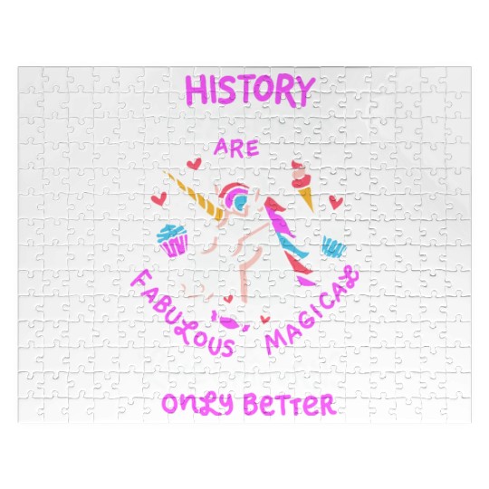 School Unicorn Funny Saying History Teacher Gift Jigsaw Puzzles