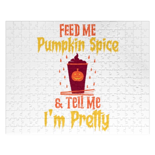 Feed Me Pumpkin Spice Fall Halloween Jigsaw Puzzles