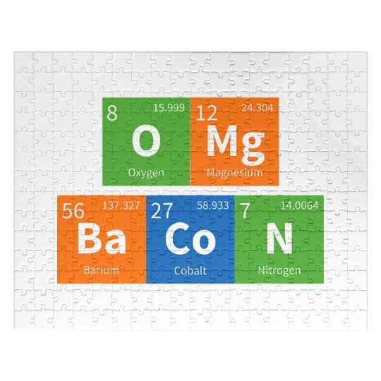 OMG Bacon Science Periodic Table Jigsaw Puzzles