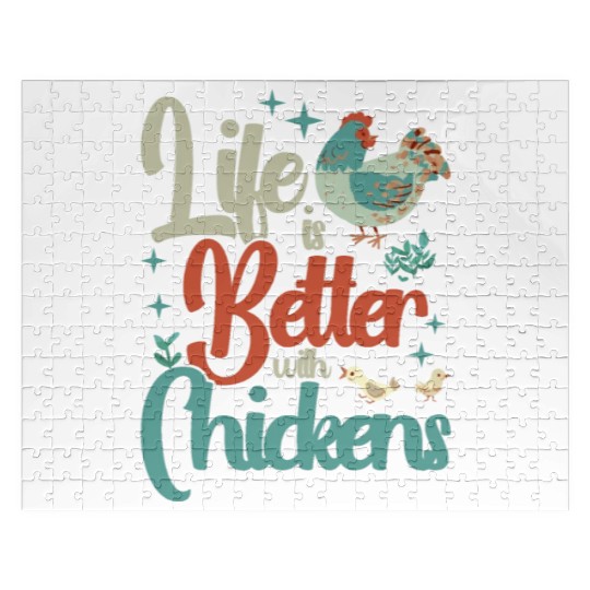 Chickens Rooster Chicken Farmer Hen Poultry Cock Jigsaw Puzzles