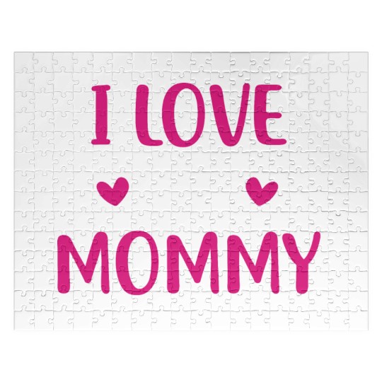 I Love You Mommy Heart Mom Girl Cute Mothers Day Jigsaw Puzzles