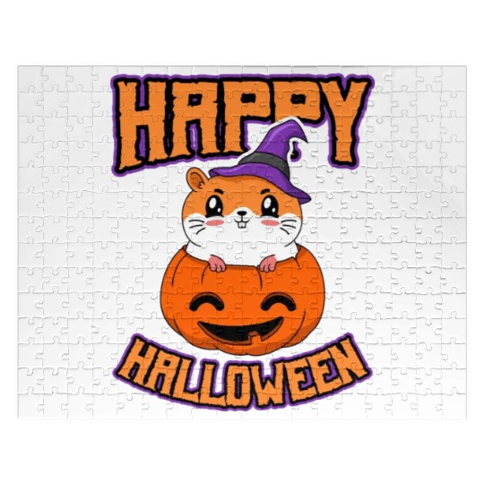 Guinea Pig Halloween Pumpkin Trick Or Treat Jigsaw Puzzles