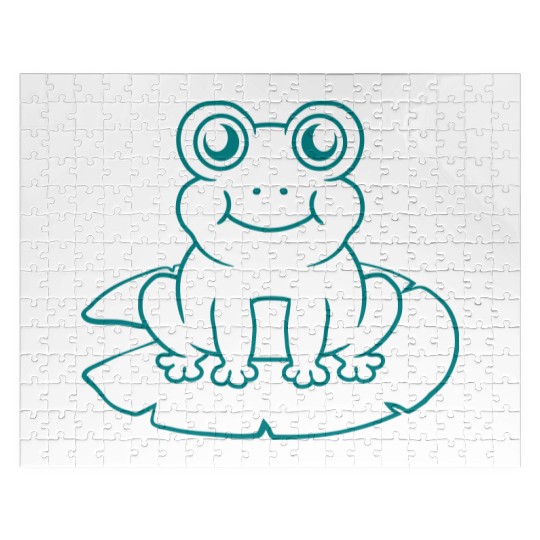 Water lily sea leaf frog Jigsaw Puzzles