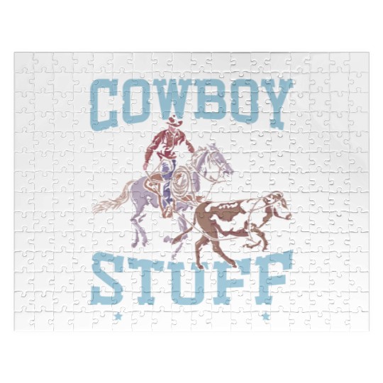 Been Doing Cowbuy Stuff All Day Western Rodeo Jigsaw Puzzles