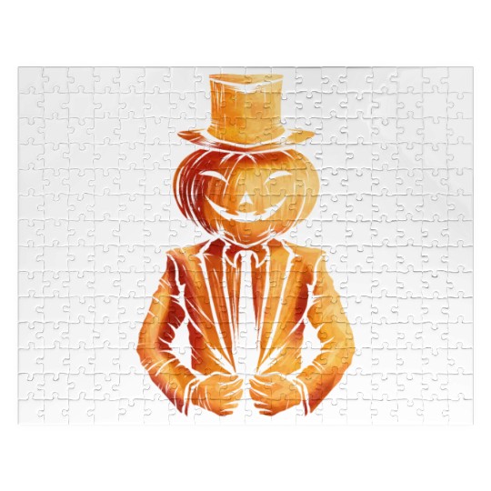Realistic Jack O Lantern Pumpkin Man In Suit Jigsaw Puzzles