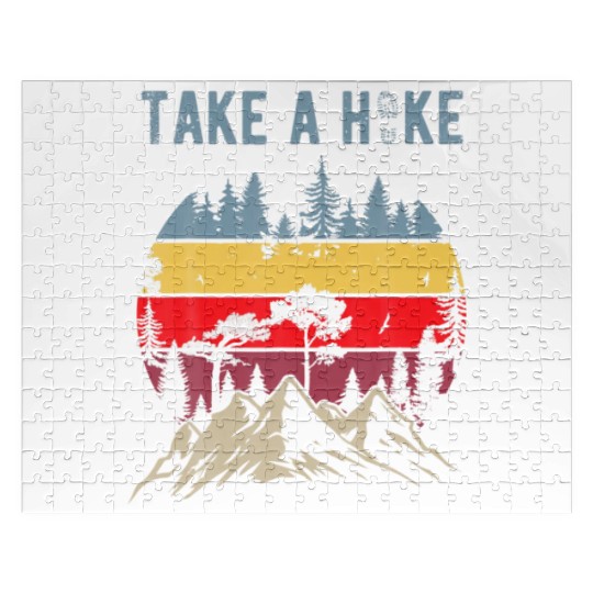 Hiking Nature Hike Hiker Outdoor Funny Take a Hike Jigsaw Puzzles