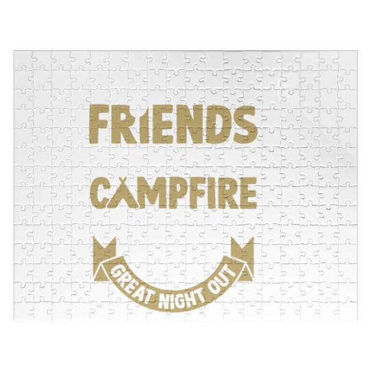 Friends Camping Campfire Camper Camp Lover Gift Jigsaw Puzzles