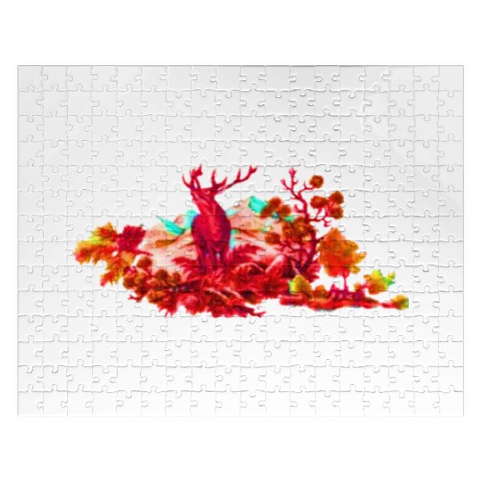Deer Swamp Illustrate Jigsaw Puzzles