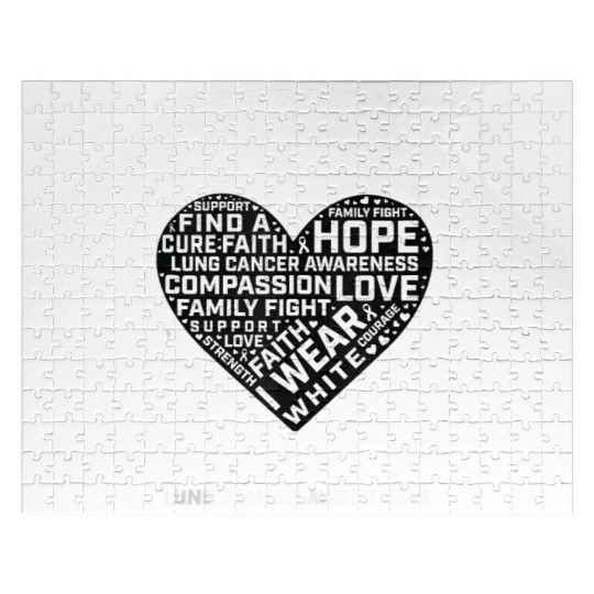 Dad I Wear White For My Father In Law Lung Cancer Jigsaw Puzzles