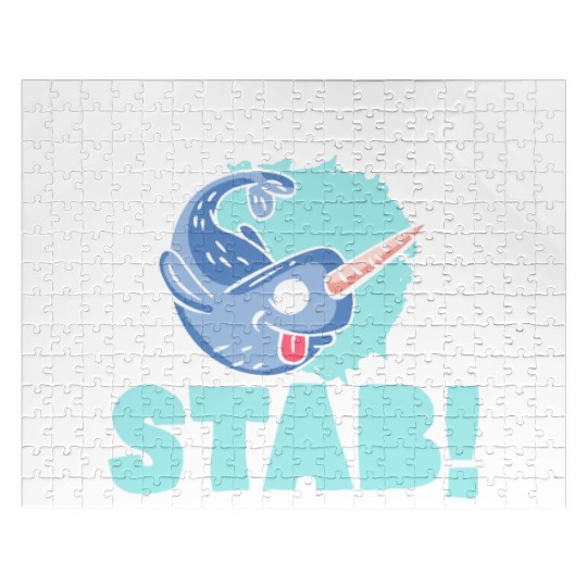 The Narwhal Goes Stab Unicorn Of The Sea Narwhale Jigsaw Puzzles