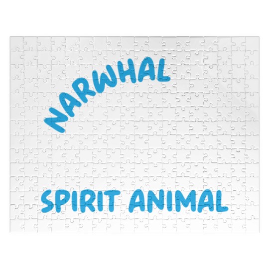 Narwhal Is My Spirit Animal Unicorn Of The Sea Jigsaw Puzzles