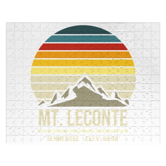 Mt LeConte Great Smoky Mountains Vintage Tennessee Jigsaw Puzzles