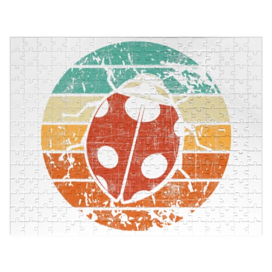 Retro Vintage Ladybug Animal Insect Lover Ladybird Jigsaw Puzzles