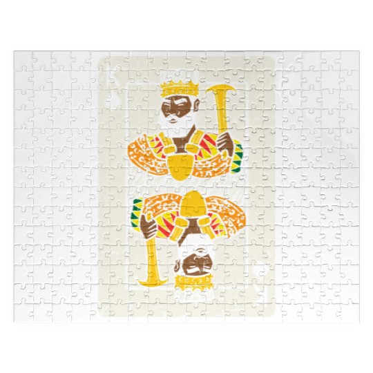 Mens African King Card Black Pride BLM Couple Matc Jigsaw Puzzles