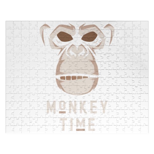 It's Monkey Time Cute Adorable Funny Monkey Face Jigsaw Puzzles