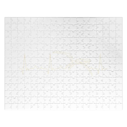 Dinosaur Flying Skeleton. Heart. Love. EKG. Pulse Jigsaw Puzzles