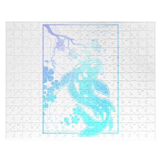 Koi Pastel Goth Cherry Blossom Jigsaw Puzzles