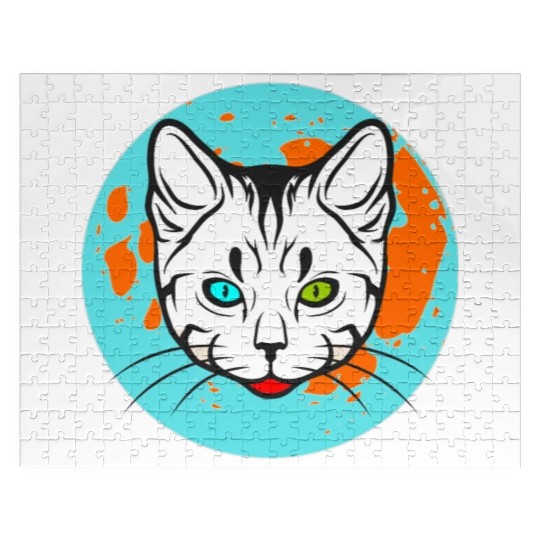 Hello cat, best halloween scary head Jigsaw Puzzles