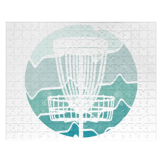 Disc Golfer Graphic Frisbees Flying Disc Golf Jigsaw Puzzles
