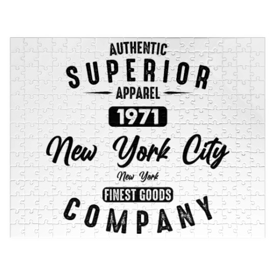 New York City Born In 1971 Vintage Birthday Jigsaw Puzzles