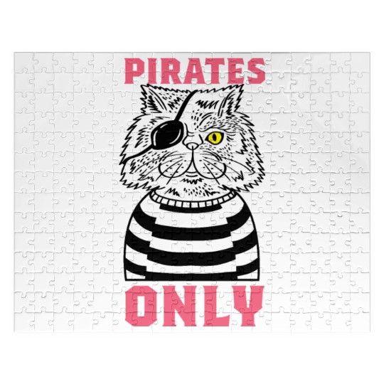 Pirates Only Cat Mom Gift Jigsaw Puzzles