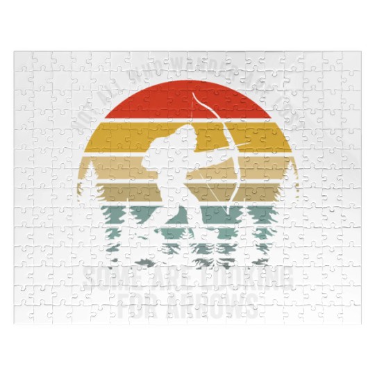 Not All Who Wander Are Lost Arrows Bigfoot Fathqw Jigsaw Puzzles