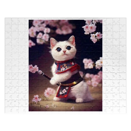 Samurai Cat Jigsaw Puzzles