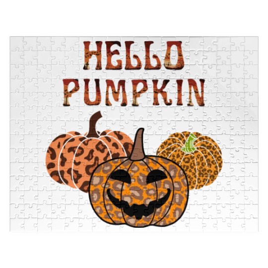 Leopard Halloween pumpkin Jigsaw Puzzles