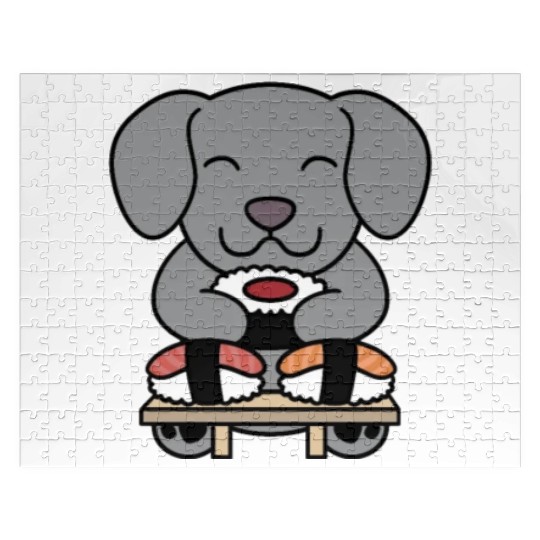 Sushi Lover Weimaraner Jigsaw Puzzles