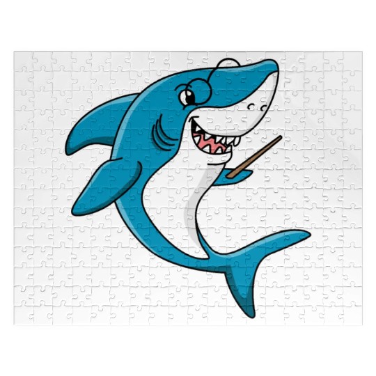 Teacher shark .. school student lessons enrollment Jigsaw Puzzles