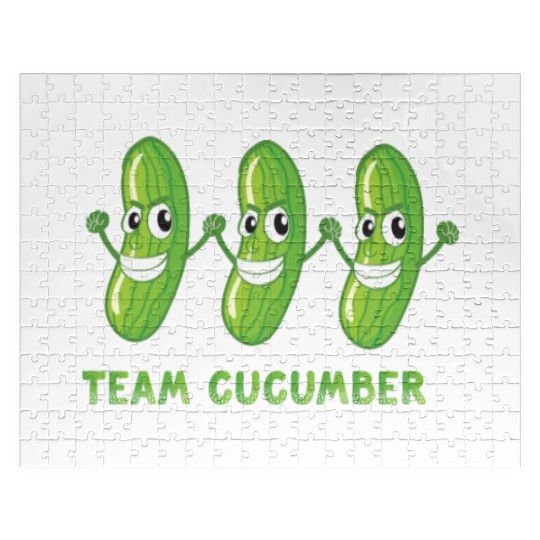 Team Cucumber Vegetarian Vegetable Veggies Vegan Jigsaw Puzzles