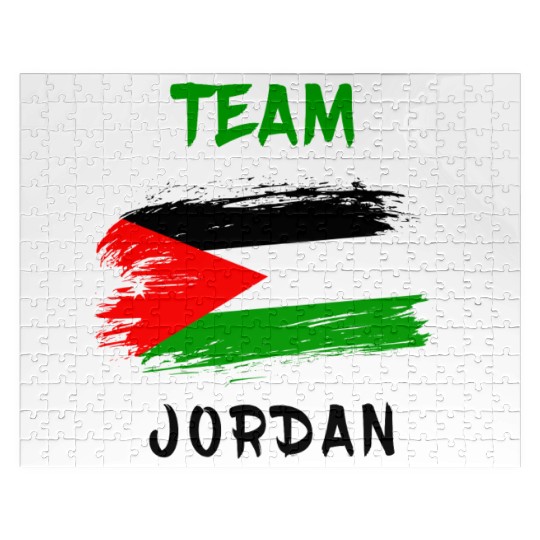 Jordan team flag design Jigsaw Puzzles