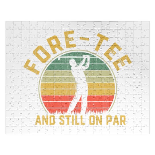 Funny 40th Birthday Golfer 40 Years Old Golfing Jigsaw Puzzles