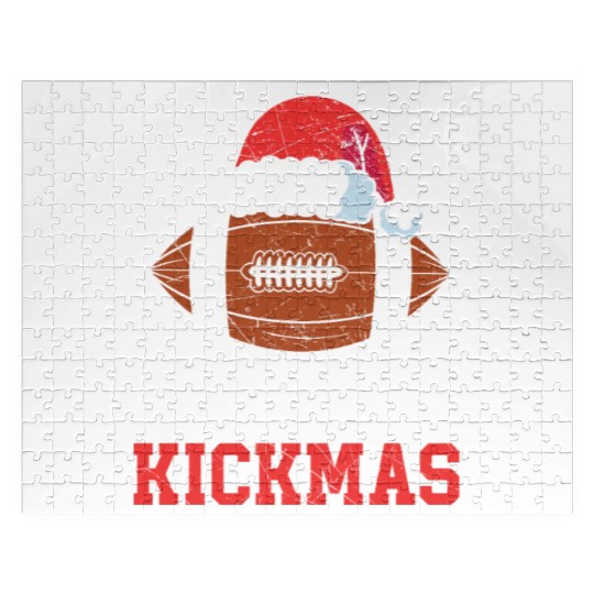 Merry Kickmas Sport Lover Merry Xmas Christmas Day Jigsaw Puzzles