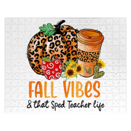 Fall Vibes And That Sped Teacher Life Thanksgiving Jigsaw Puzzles