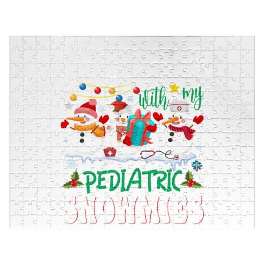 Chillin With My Pediatric Snowmies Christmas Light Jigsaw Puzzles