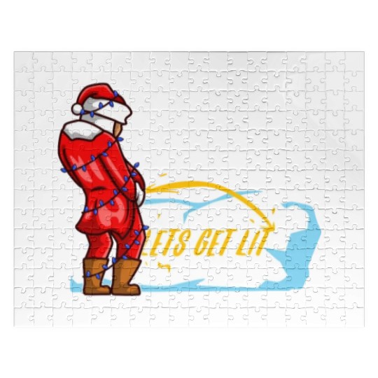 Lets get lit christmas Jigsaw Puzzles