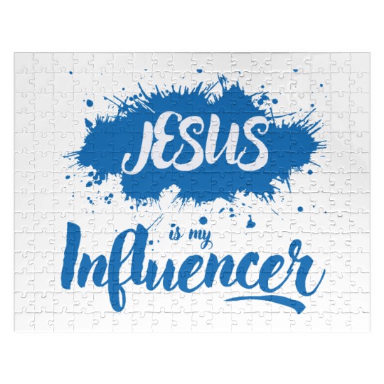 JESUS is my Influencer blue light Jigsaw Puzzles