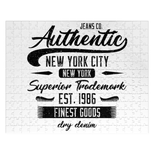 New York City Born In 1986 Vintage Birthday Jigsaw Puzzles